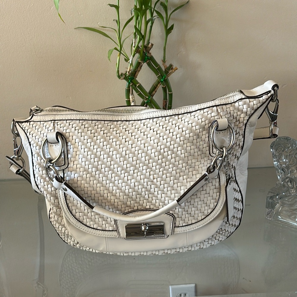 Coach white stachel bag